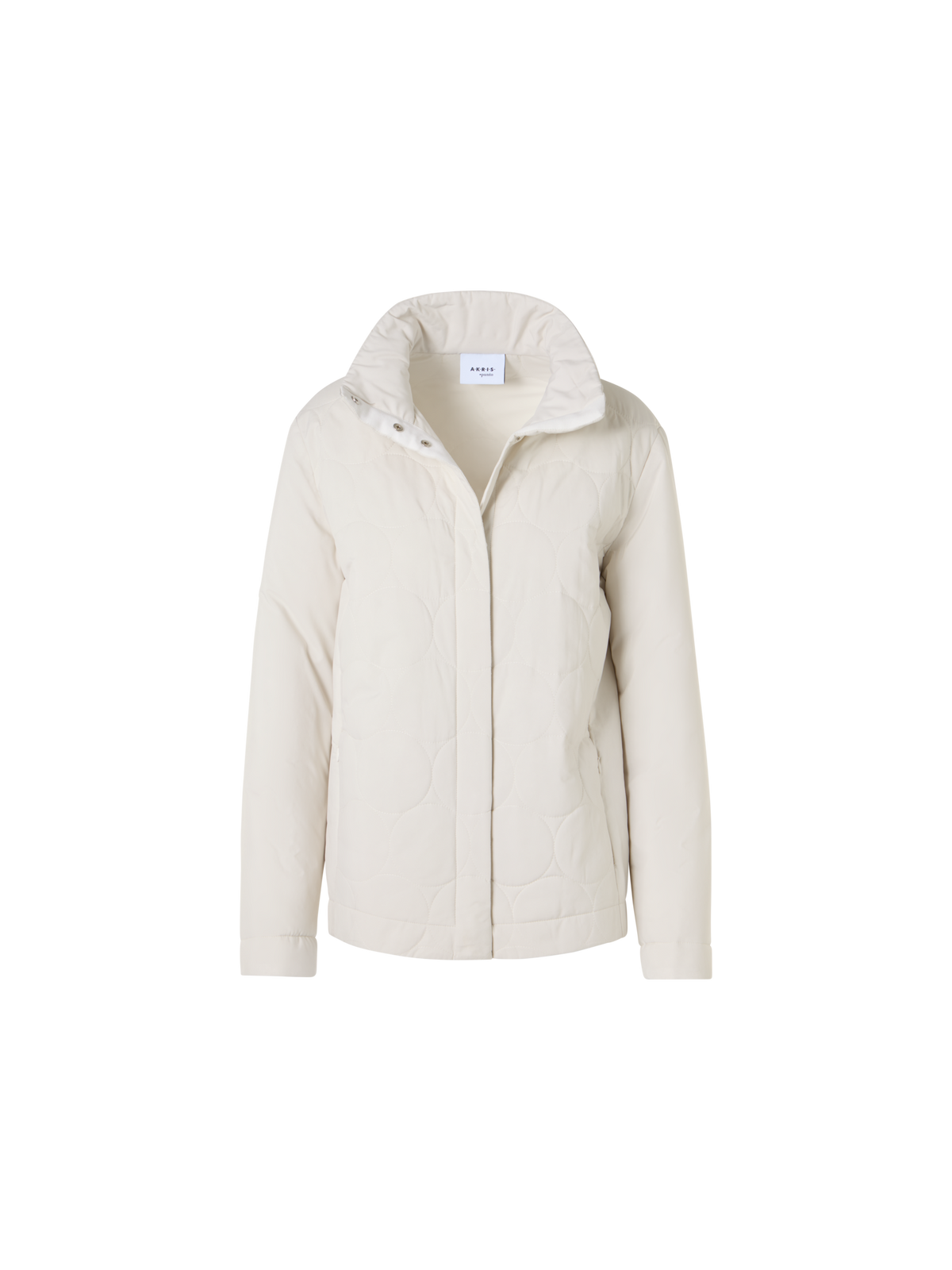 Designer Signature Dot Quilt Jacket - ecru - beige