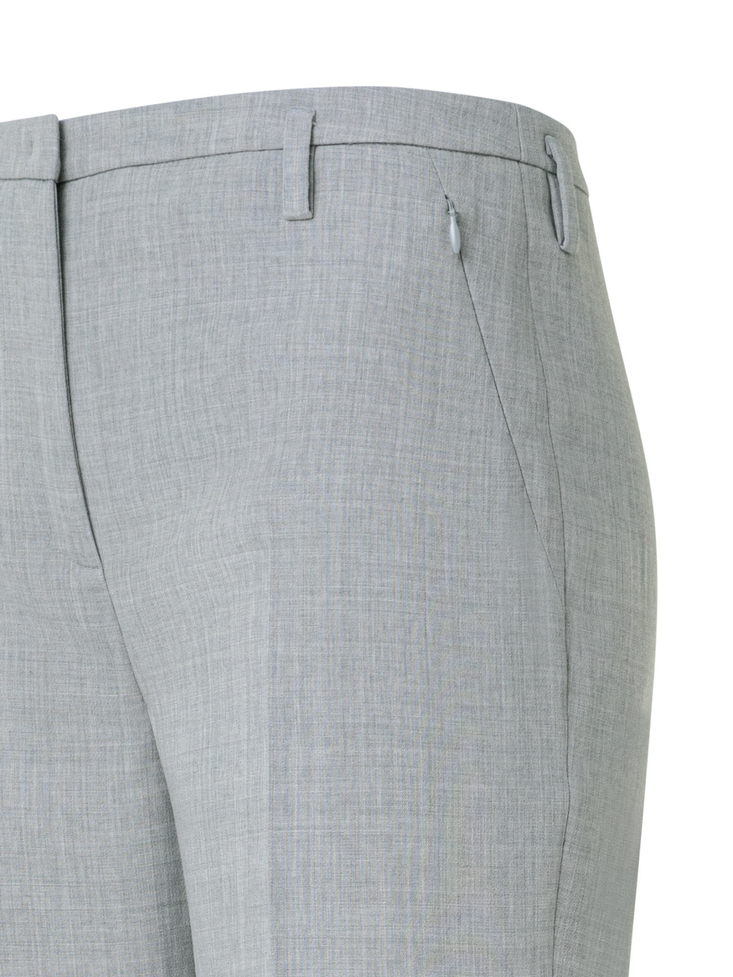 Designer Bootcut Wool Double-Face Pants - neutral - grey