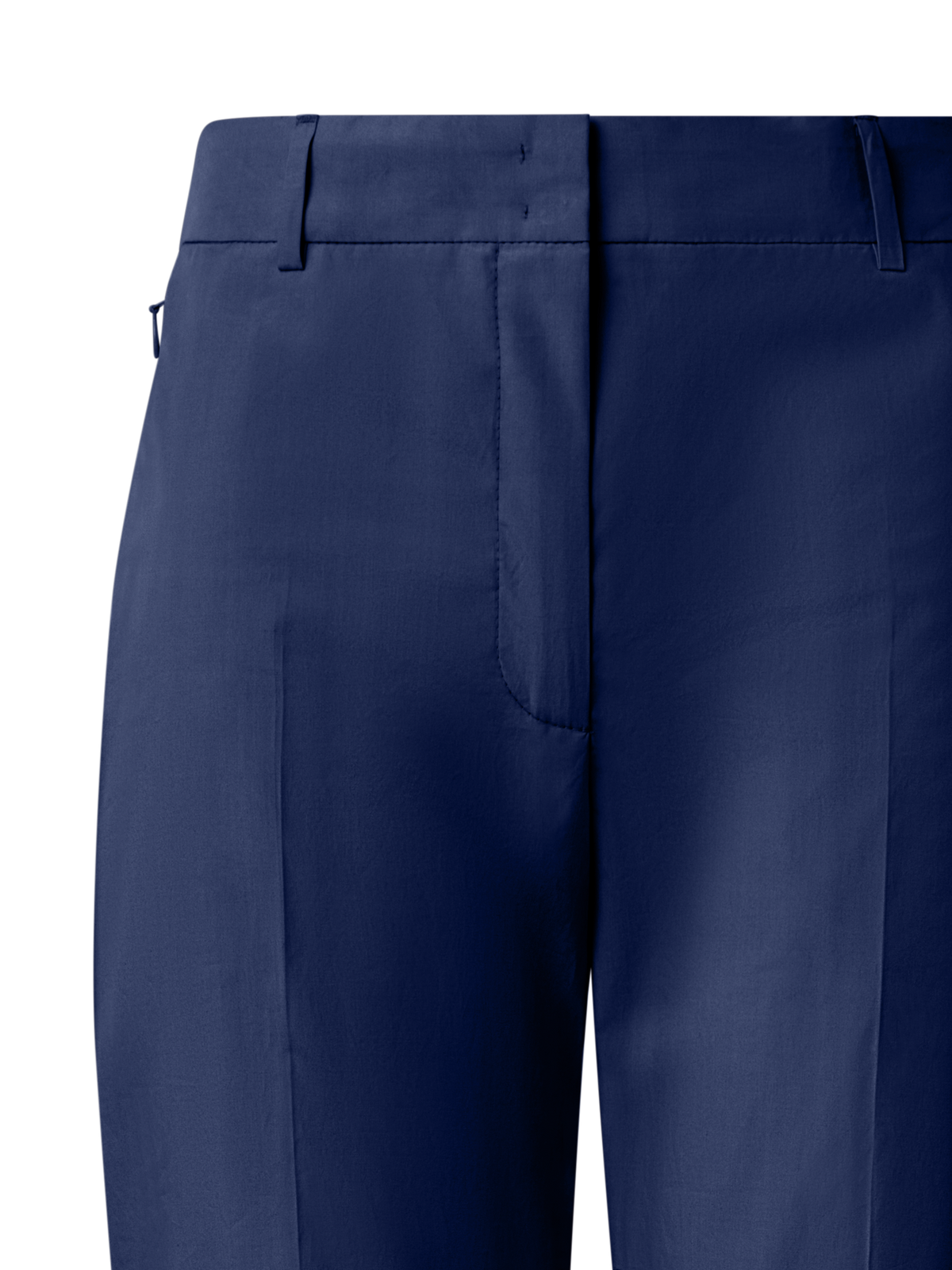Designer Slight Bootcut Cotton Poplin Pants - blue