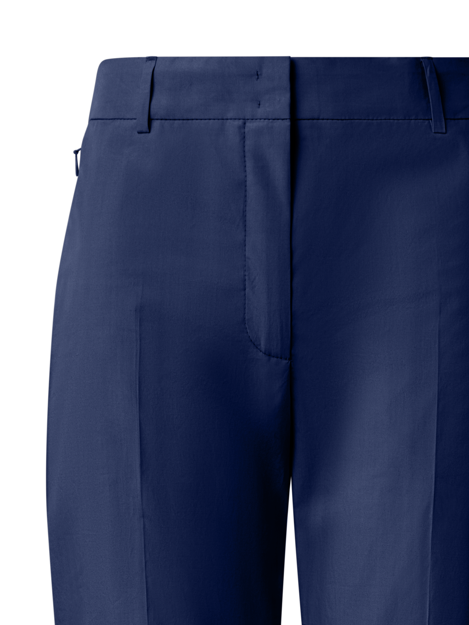 Designer Slight Bootcut Cotton Poplin Pants - blue