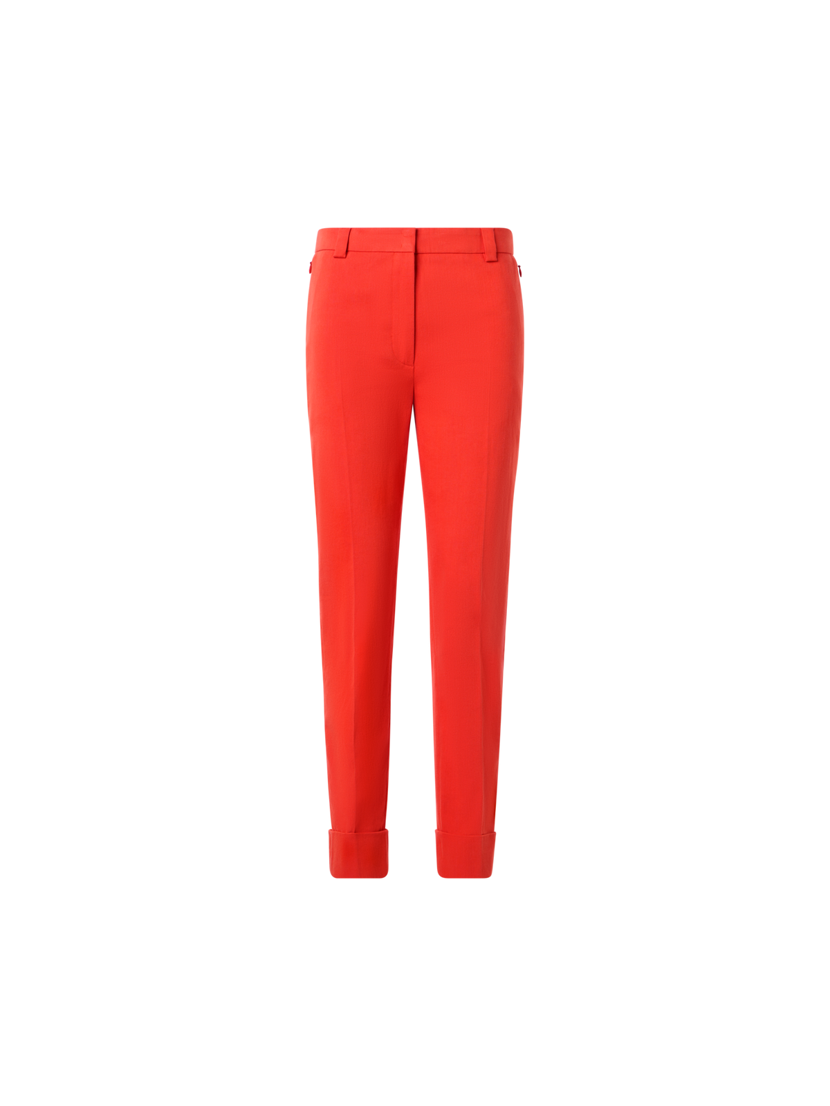 Designer Maxima Tapered Cotton Denim Pants - red