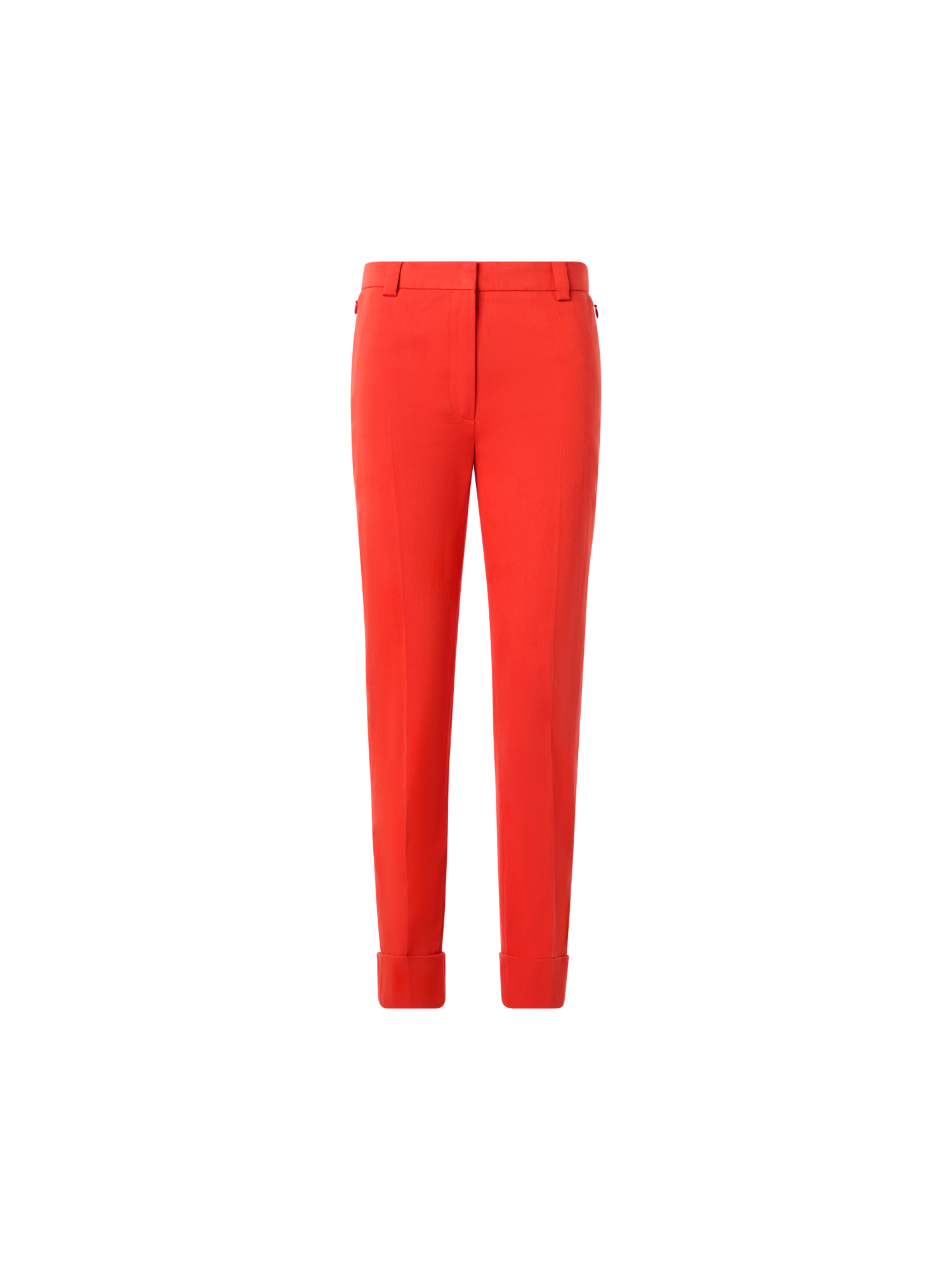 Designer Maxima Tapered Cotton Denim Pants - red