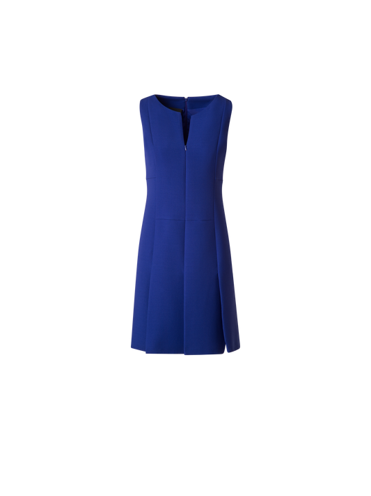 Designer A-Line Wool Double-Face Sheath Dress - purple