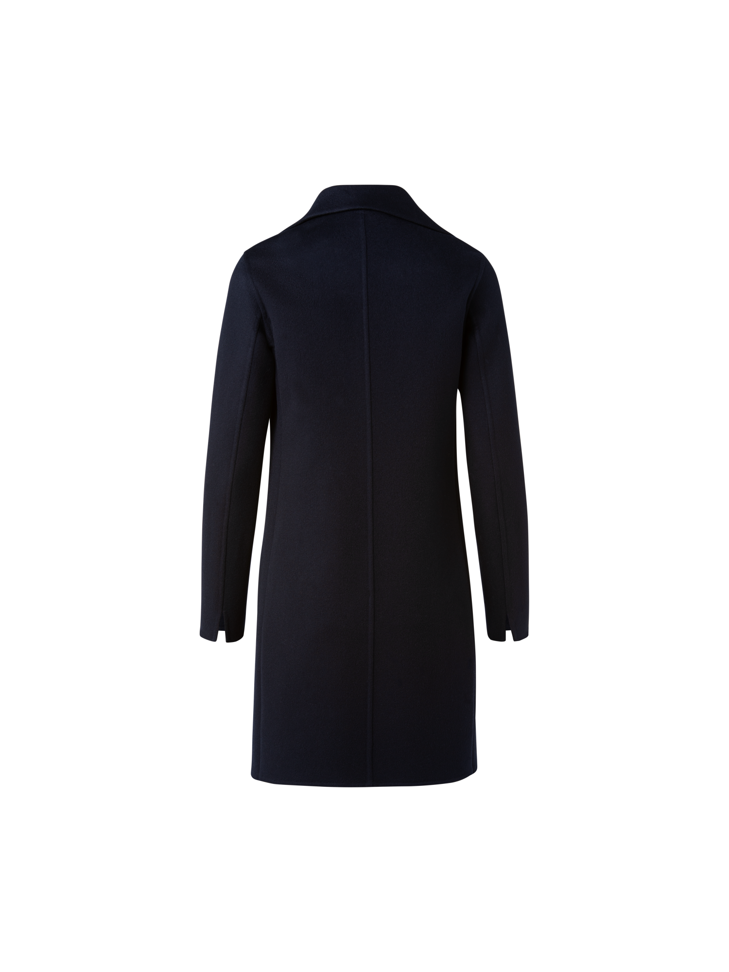 Designer Lightweight Double-Face Cashmere Coat - navy - blue