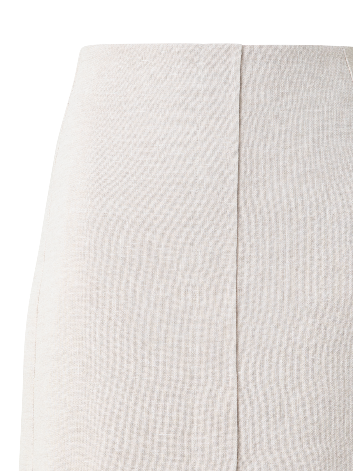 Designer Midi Skirt in Linen Double-Face - neutral - grey - beige