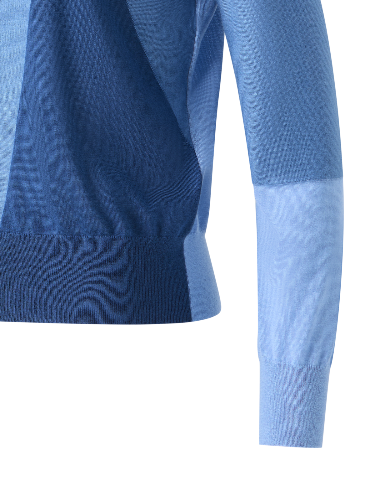 Designer Cashmere-Silk Sunbeam Intarsia Sweater - blue - multicolor