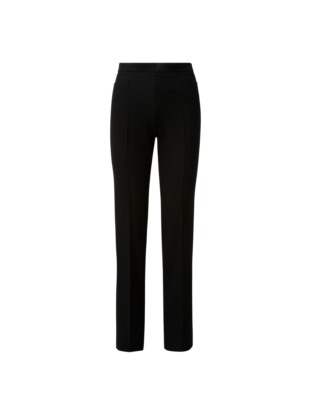 Designer Straight Wool Pants - black