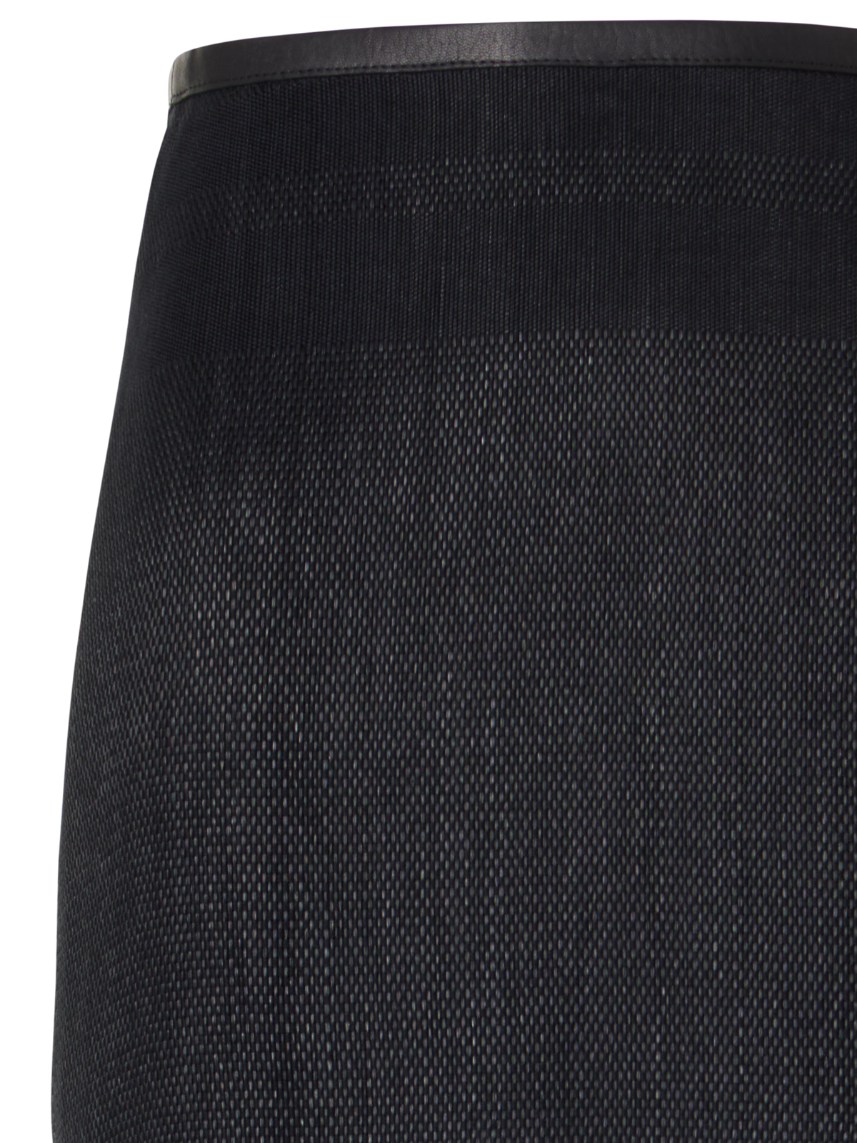Designer Horsehair Pencil Skirt with Fringed Hem - black