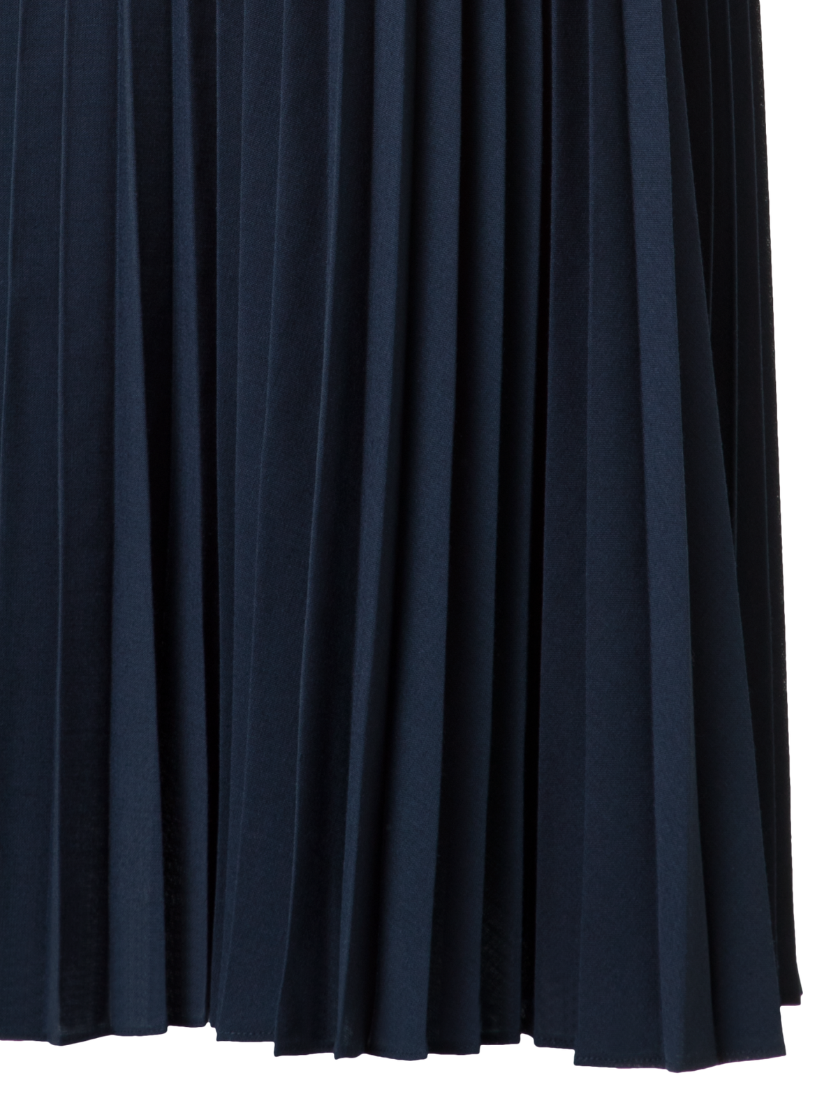 Designer A-Line Plissee Dress in Knee Length - neutral - navy - blue