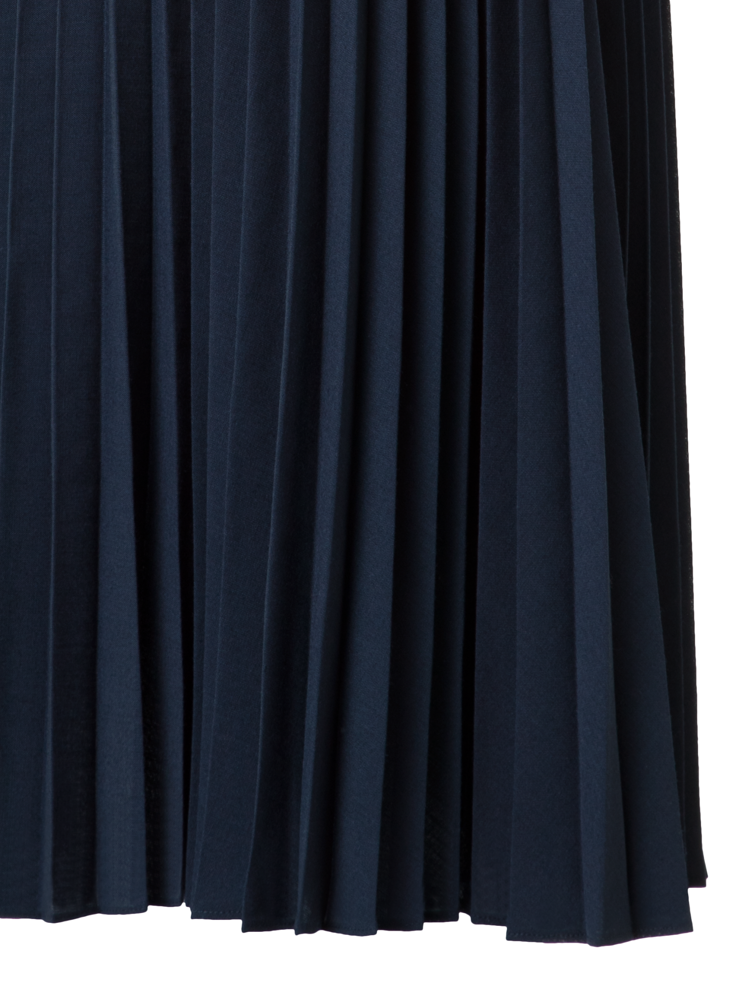 Designer A-Line Plissee Dress in Knee Length - neutral - navy - blue