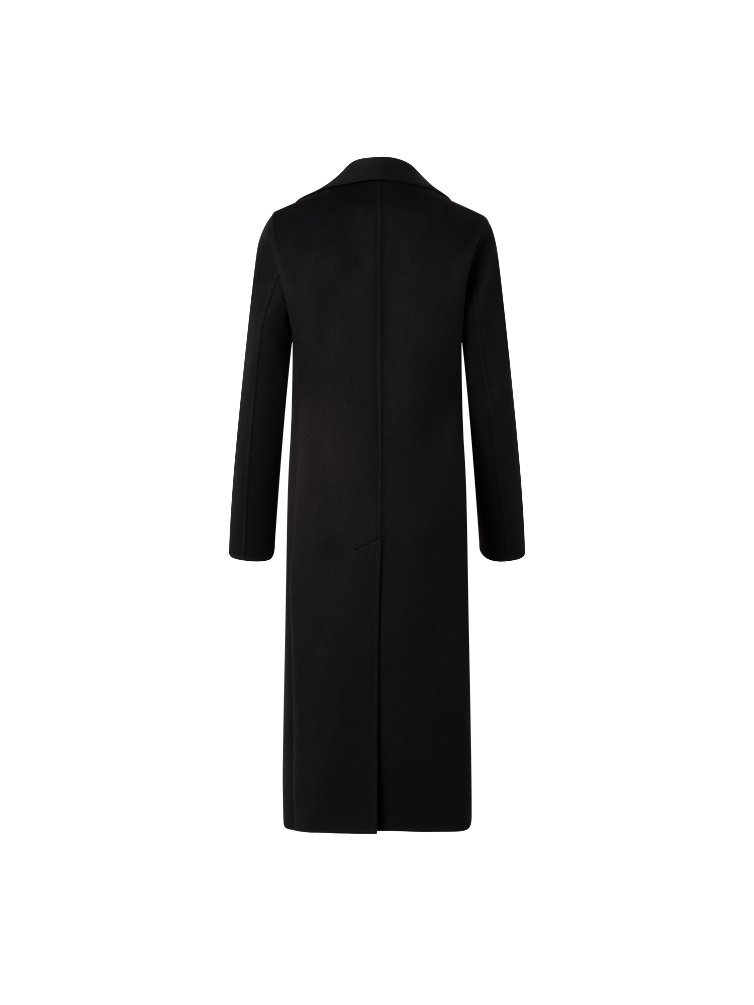 black dress coat for women Full Length Classic Tailored Coat - Black