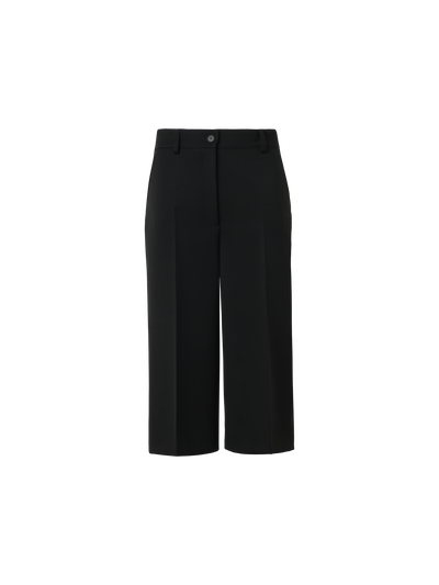 Designer  Wool Tricotine Bermuda - black