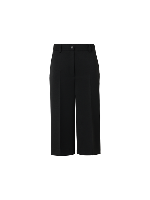 Designer  Wool Tricotine Bermuda - black