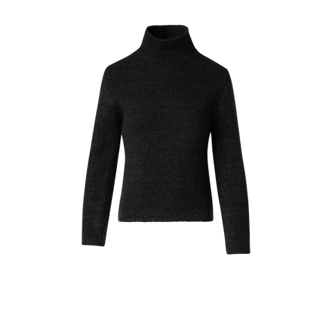 Mouliné Cashmere Wool Mock Neck Sweater