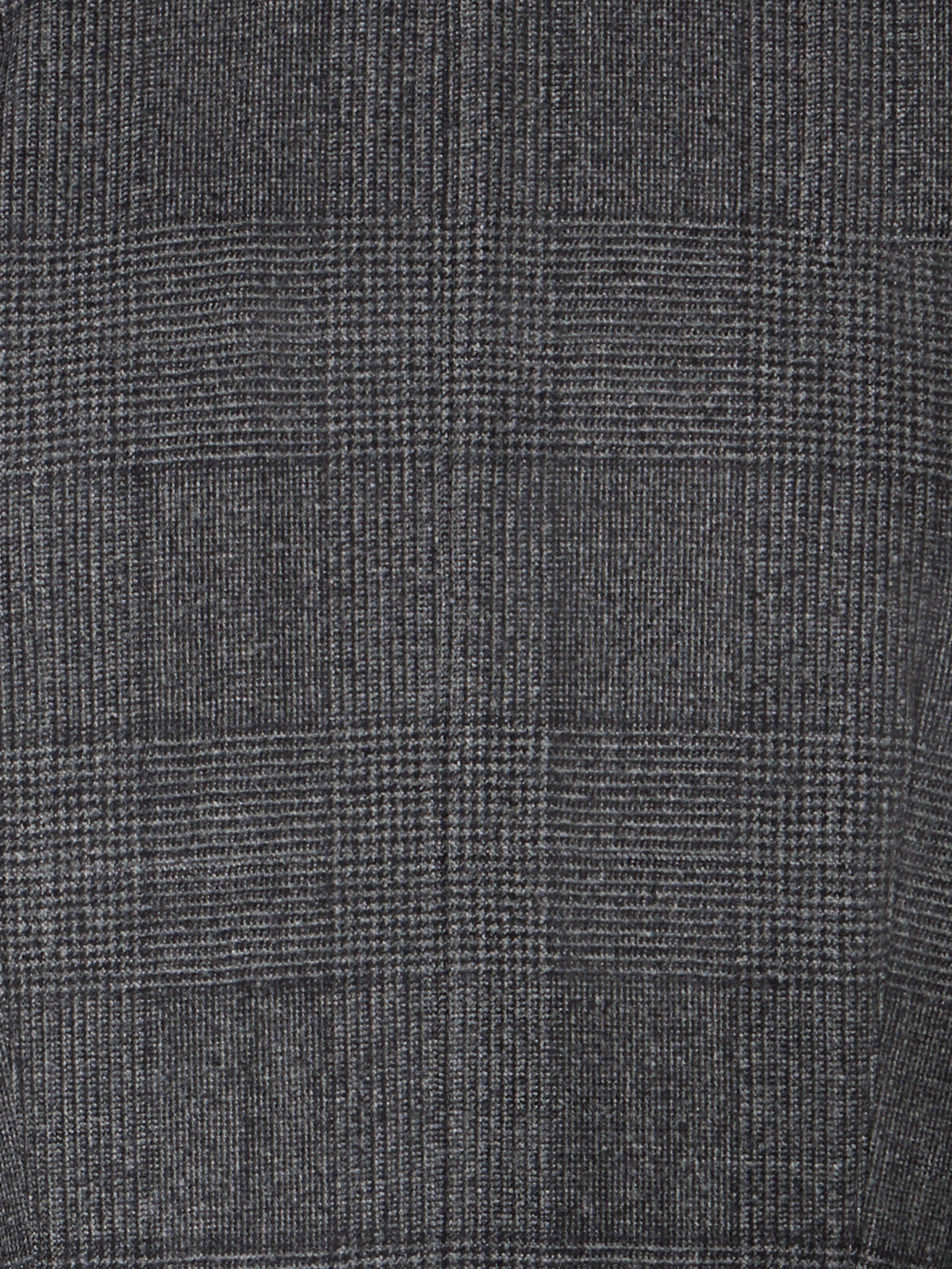Designer Midi Dress in Prince of Wales Wool Flannel - black - grey - multicolor