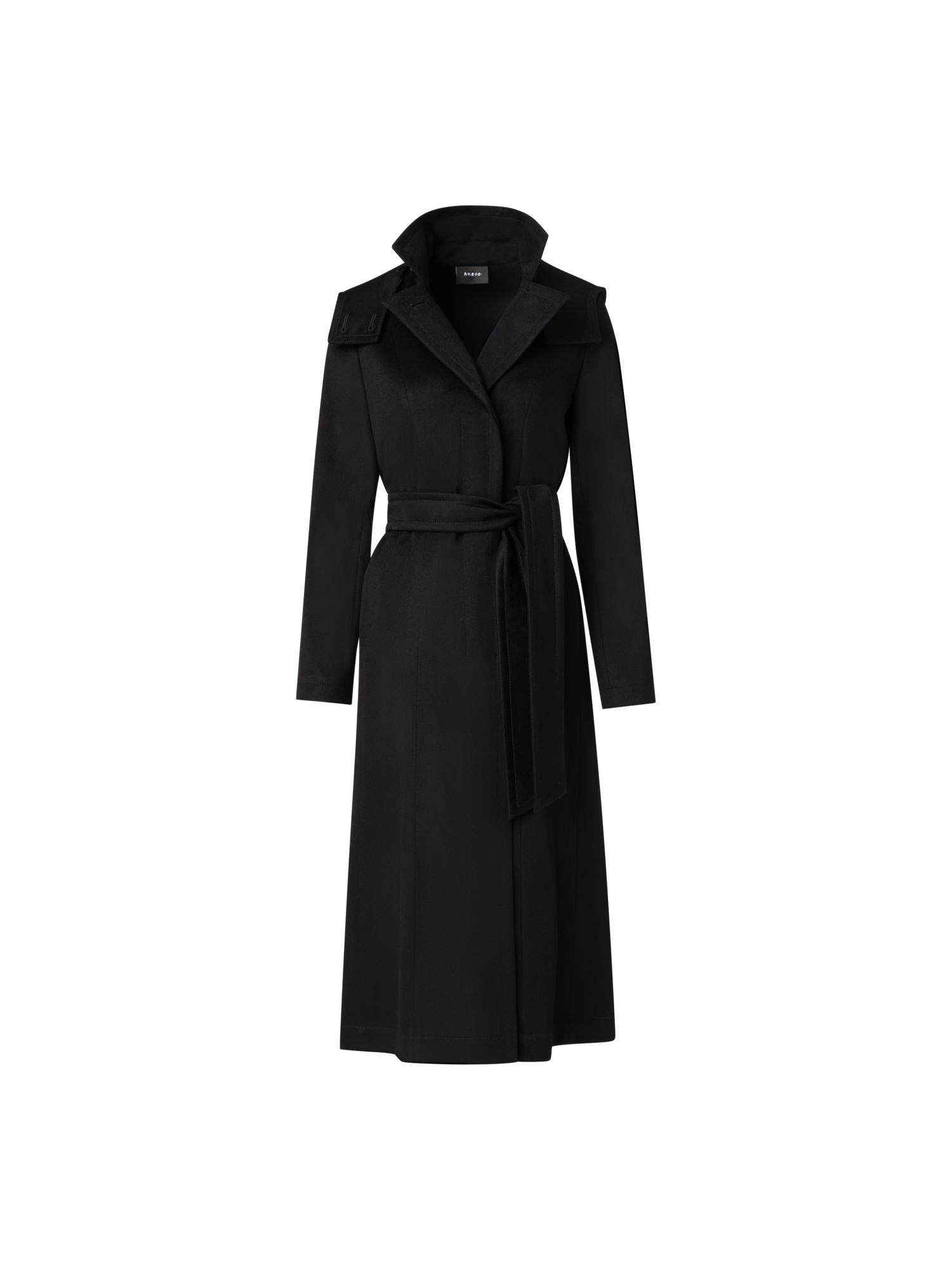 Cashmere Coat with Horsehair Collar and Pocket – Akris Inc. Cashmere Coat with Horsehair Collar and Pocket – Akris Inc.