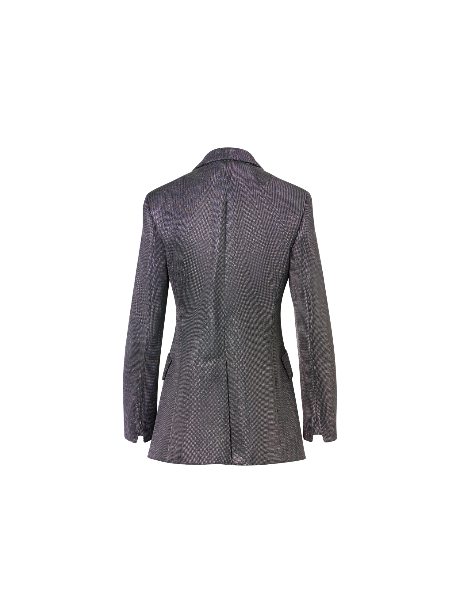 Designer Metallic Birdseye Jersey Blazer - grey - silver