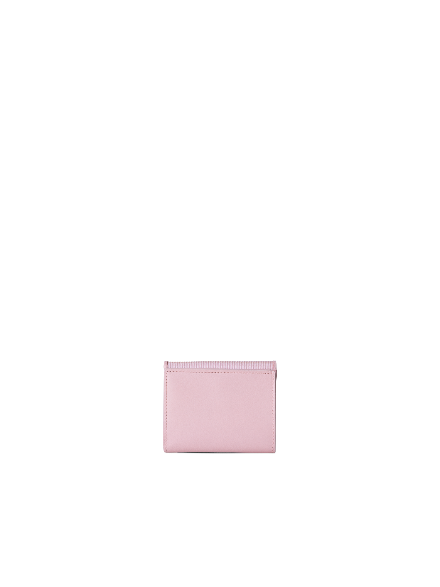 Designer Compact Wallet in Horsehair and Leather - pink