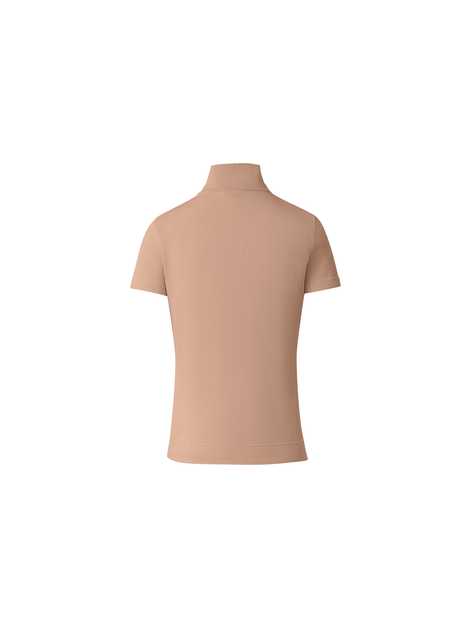 Designer Cotton Knit Polo Shirt - neutral - beige