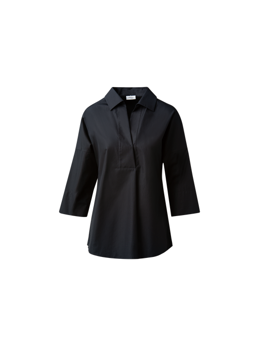 Designer Oversized Shirt with Kimono Sleeves - black