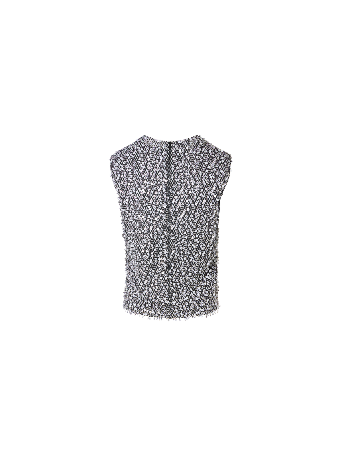 Designer Sleeveless Echo-Sequin Blouse  - multicolor - black