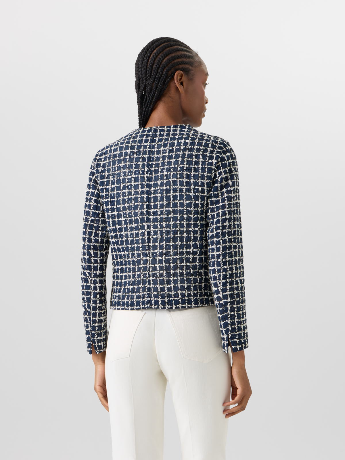 Designer Akio Short Jacket in Cotton Blend - multicolor #editorial