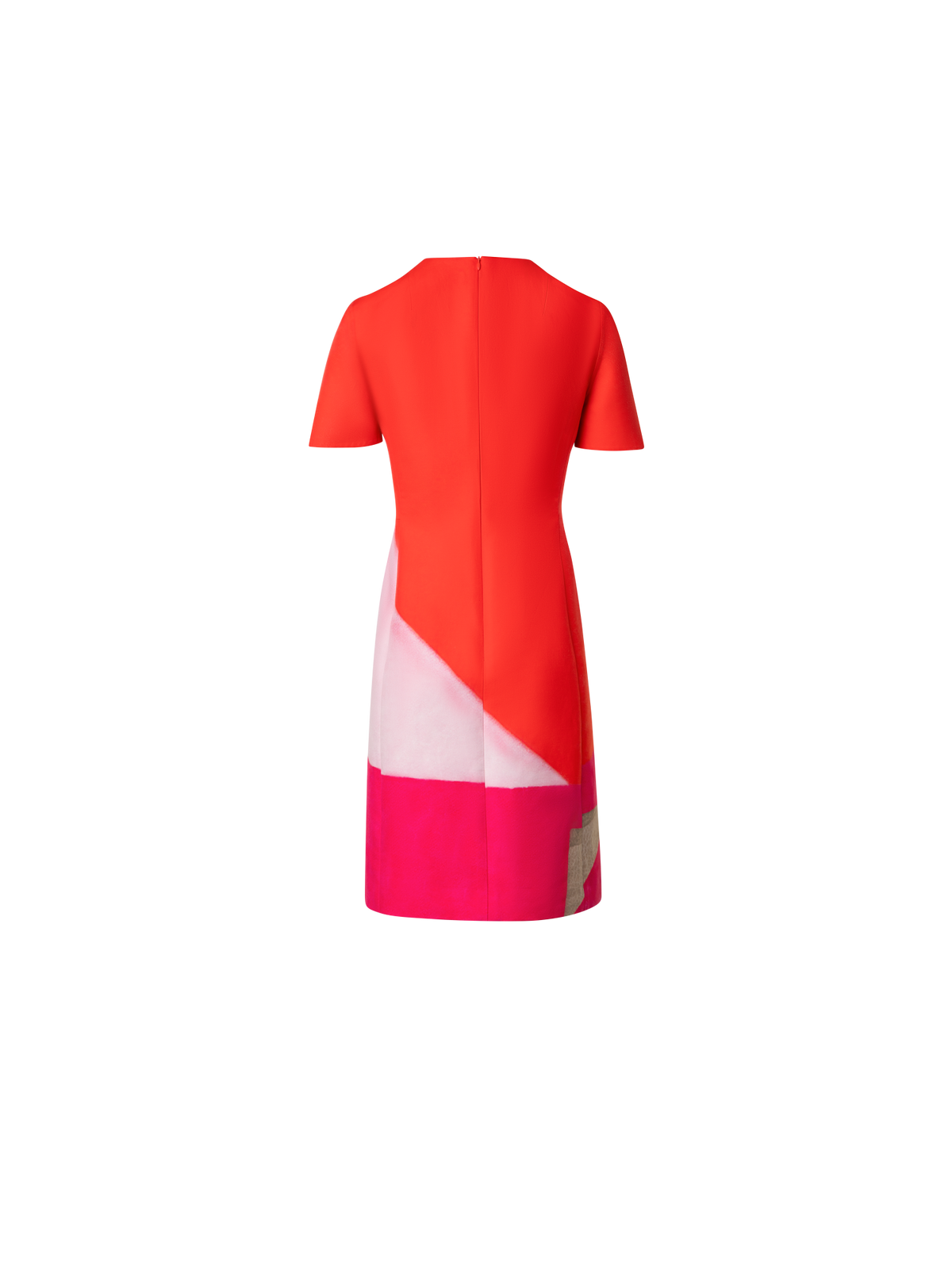 Designer Sheath Dress in Cotton Silk with Spectra Print - multicolor