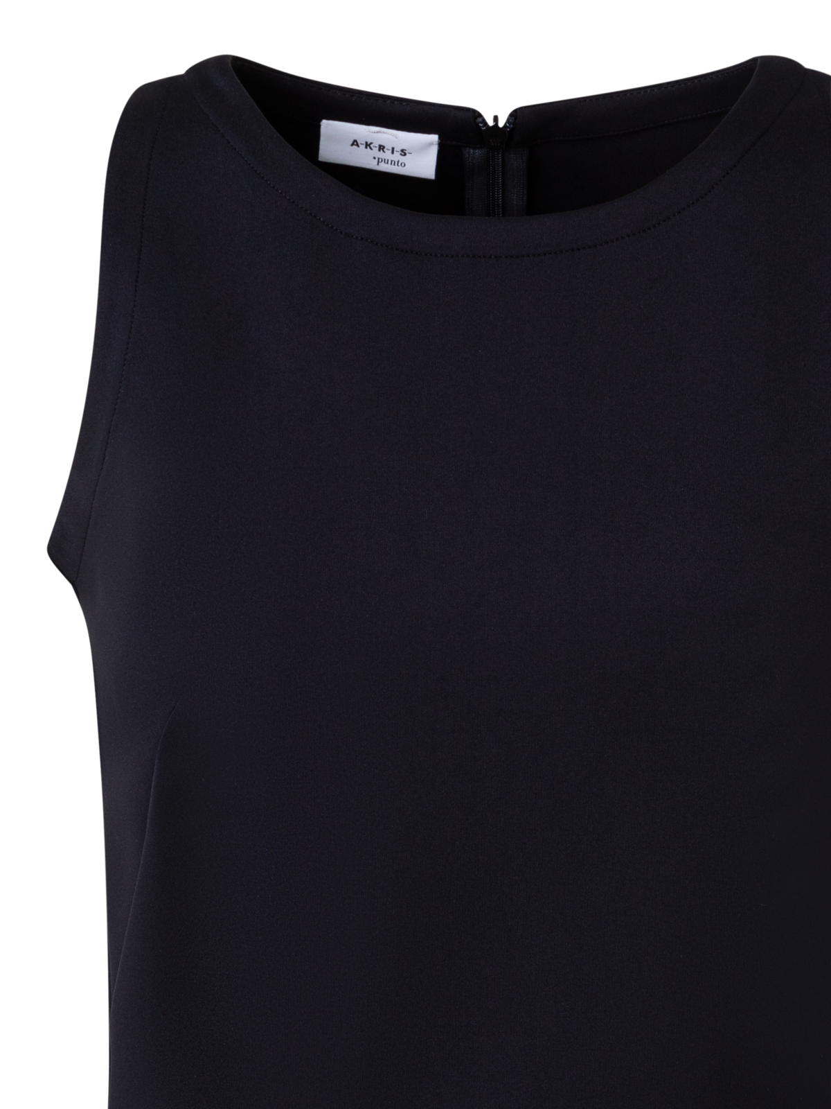 Designer Sleeveless Neoprene Top - black