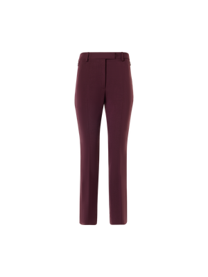Designer Cropped Bootcut Pants - red