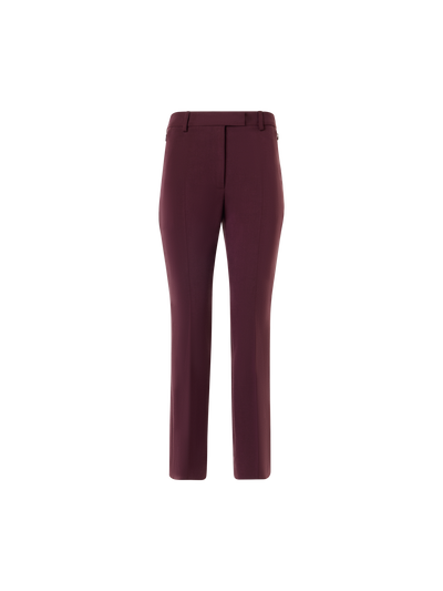 Designer Cropped Bootcut Pants - red