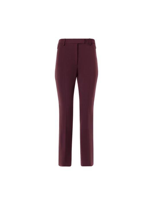 Designer Cropped Bootcut Pants - red