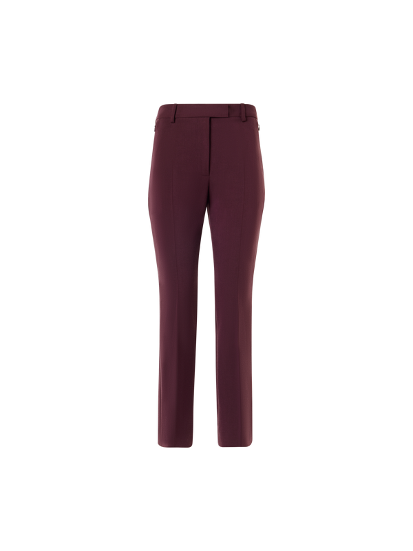 Designer Cropped Bootcut Pants - red