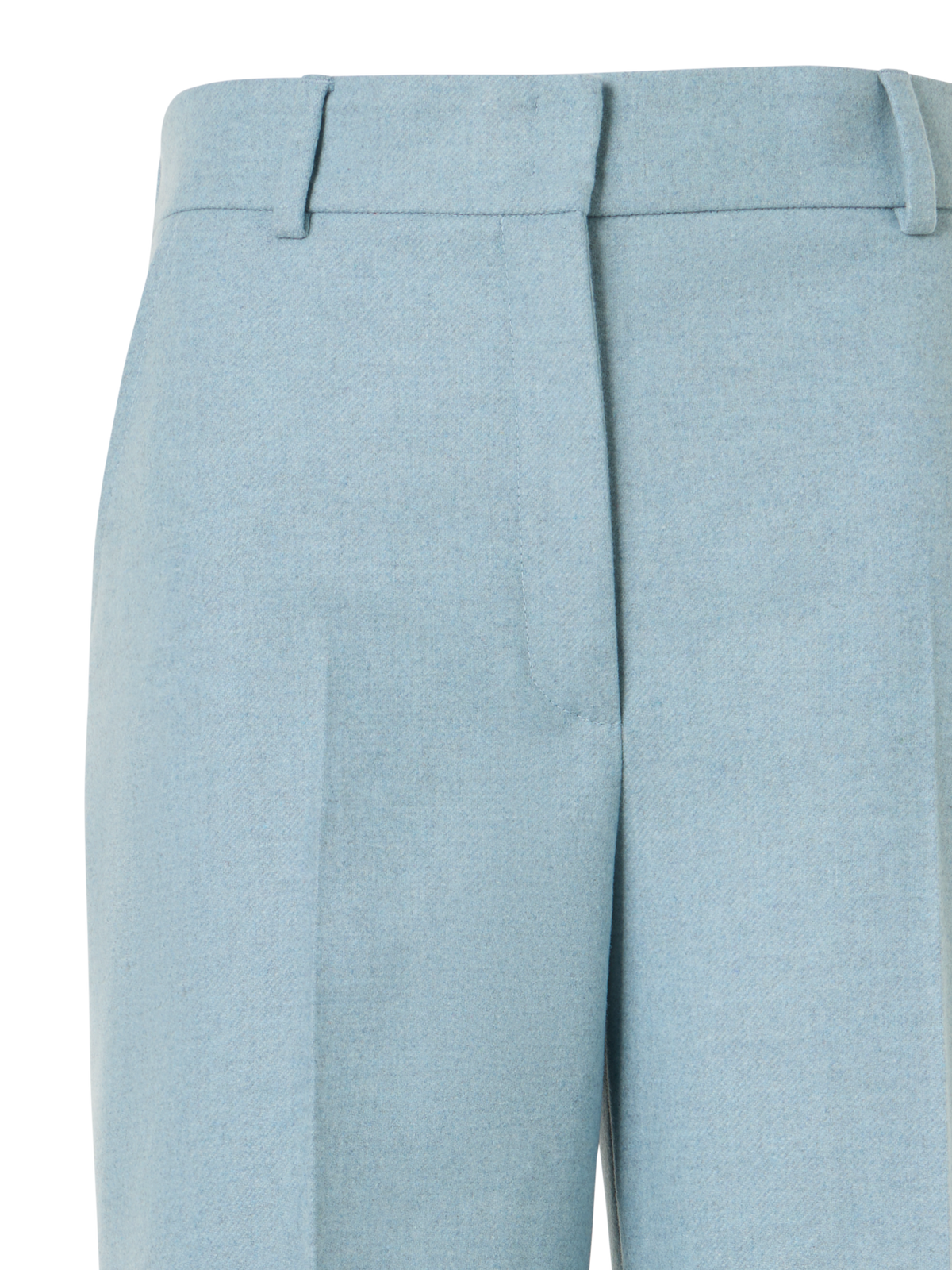 Designer Wide Leg Wool Flannel Pants