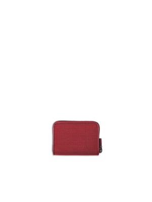 Designer Small Zip Wallet - wine - red