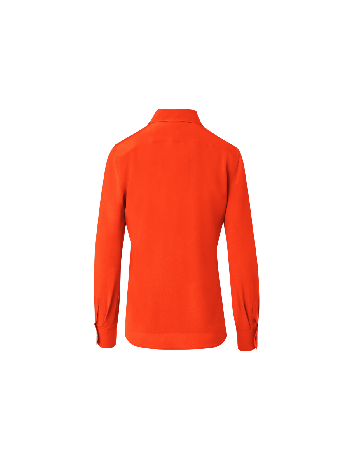 Designer Silk Crêpe Shirt Blouse - orange