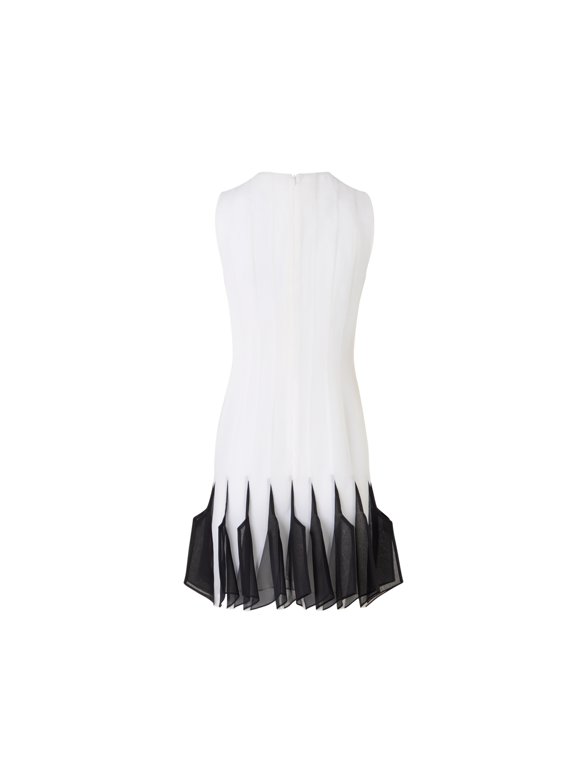 Designer Silk Midi Dress with High Plains Insets - ecru