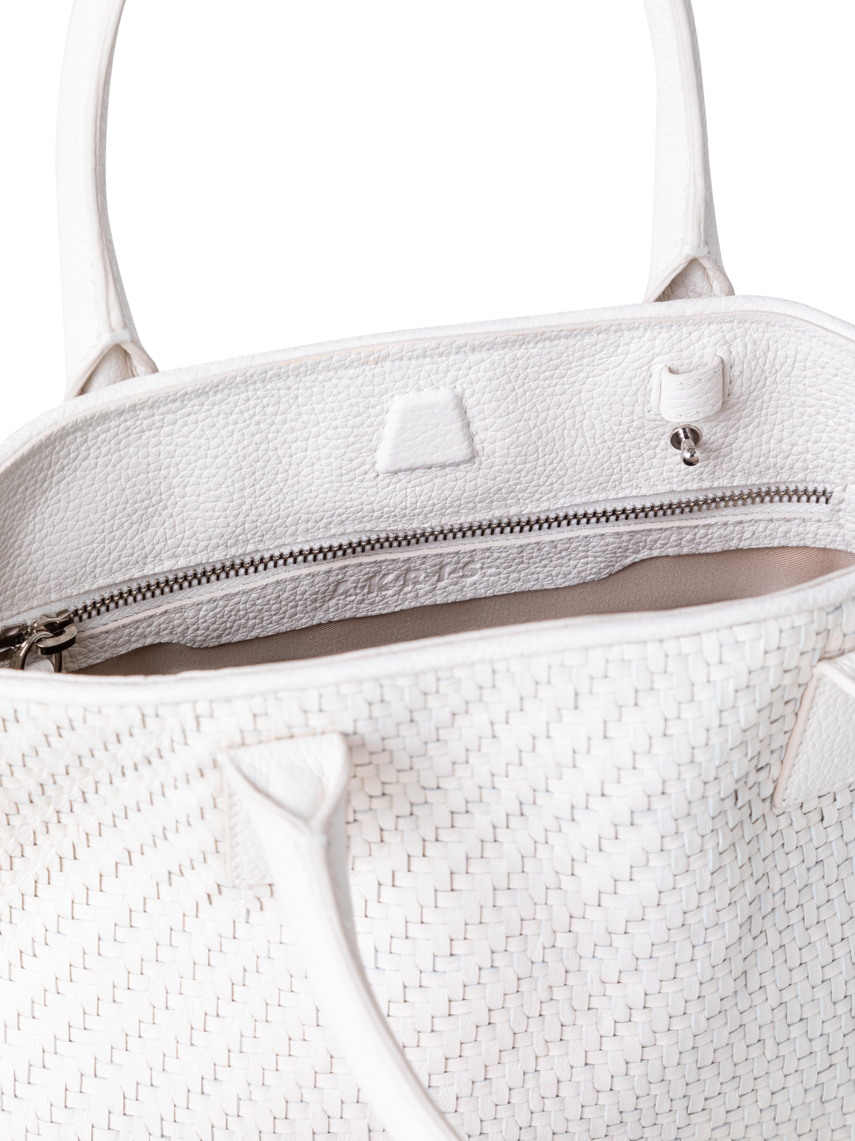 Designer Ai Little Top Handle Tote - ecru - white