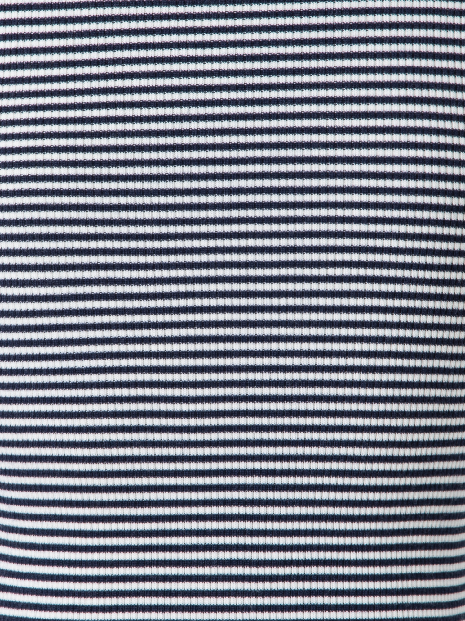 Designer Short Sleeve Sweater in Striped Virgin Wool  - navy - blue - multicolor