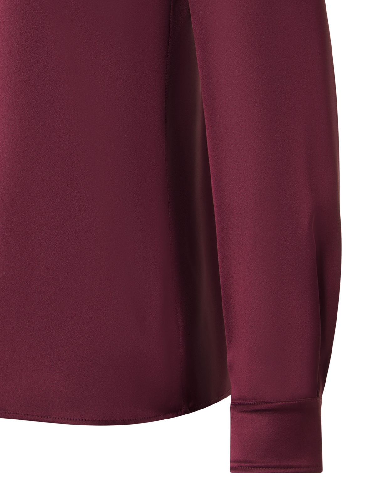 Designer Silk Satin Stretch Shirt - red