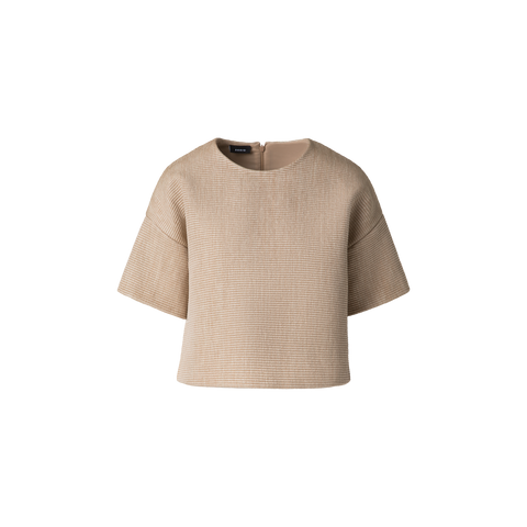 Boxy Blouse in Soft Cotton Raffia