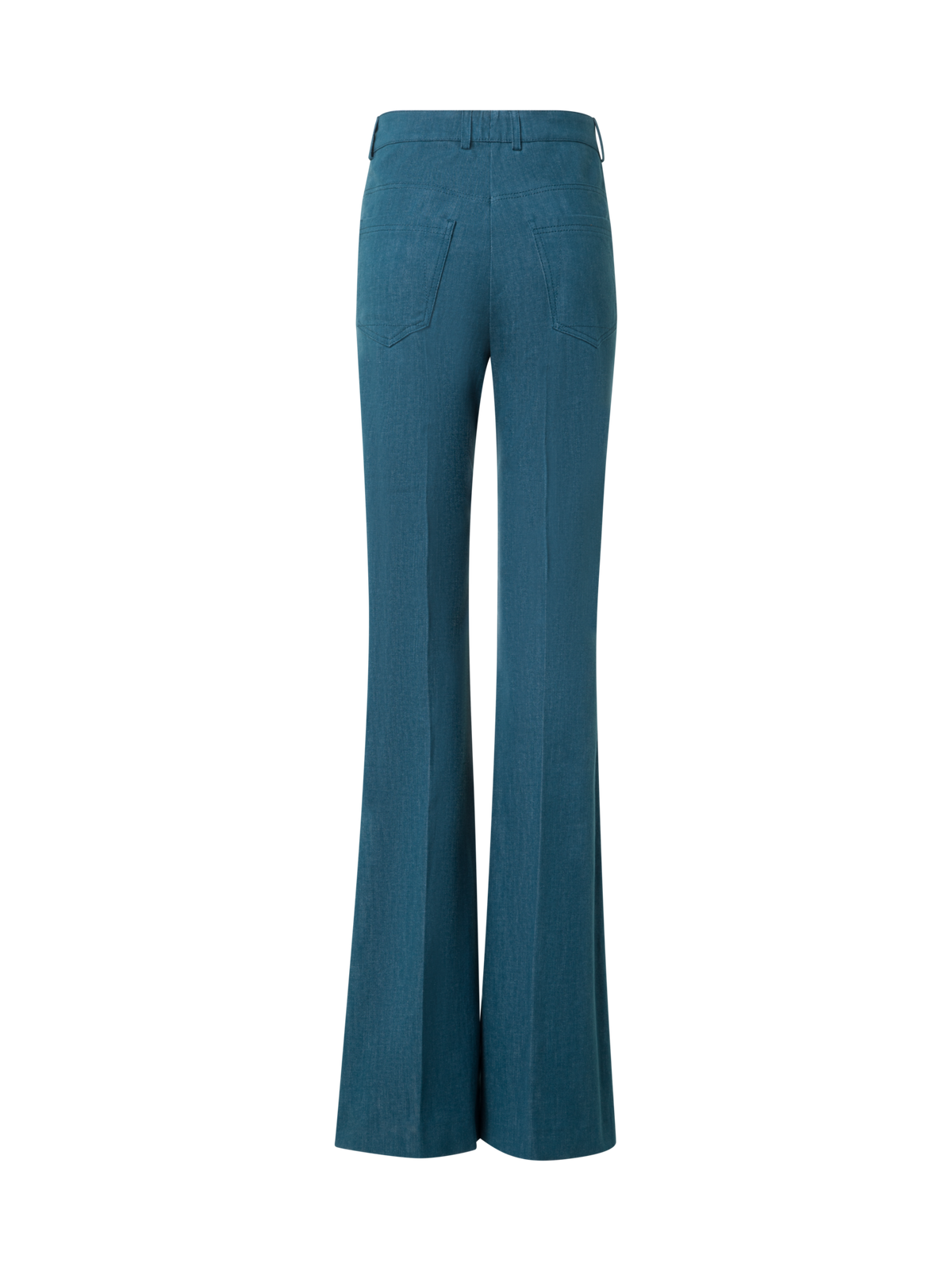 Designer Farid Bootcut Pants in Stretch-Cotton Denim - blue