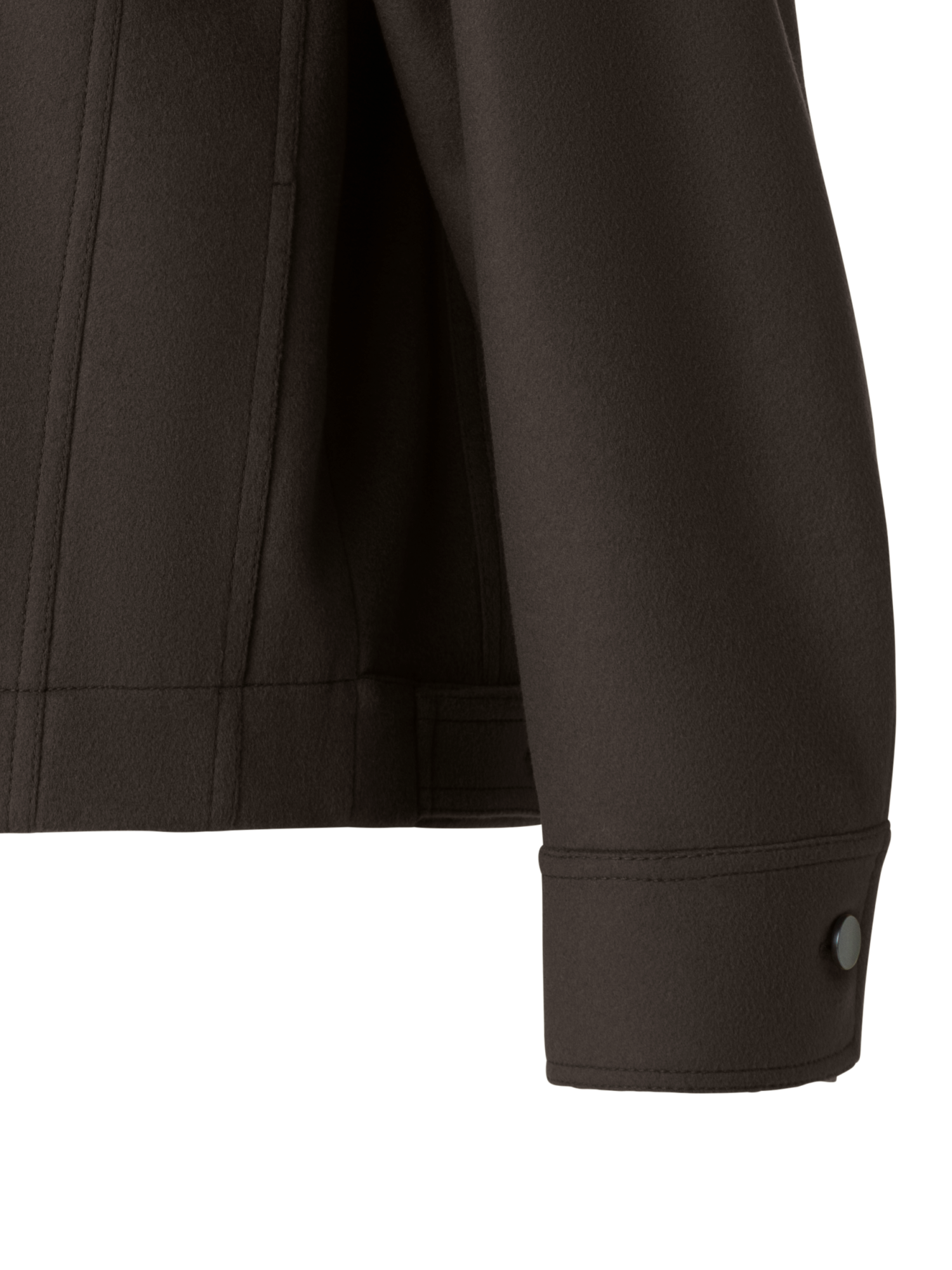 Designer Oversized Wool Flannel Shirt Jacket - neutral - brown