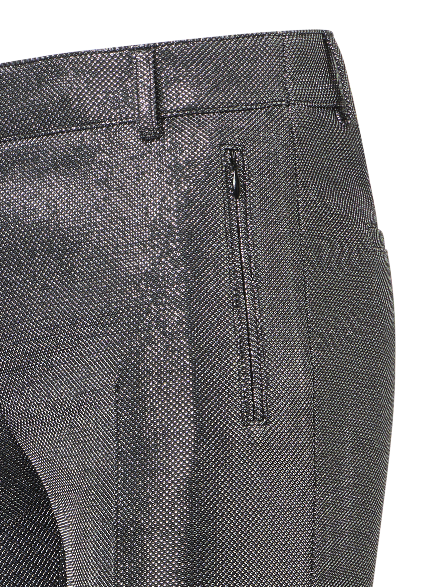 Designer Metallic Birdseye Jersey Pants - grey