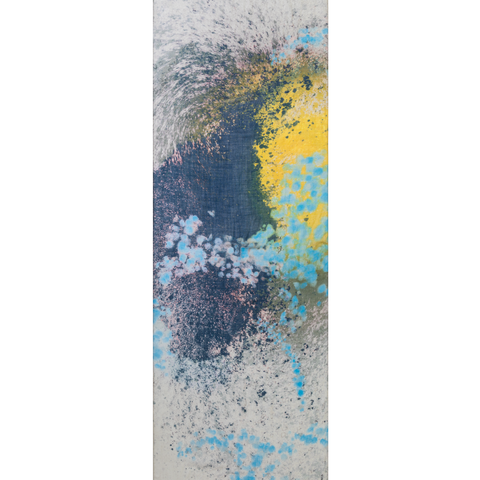 Cashmere Silk Scarf with Waterlilly print