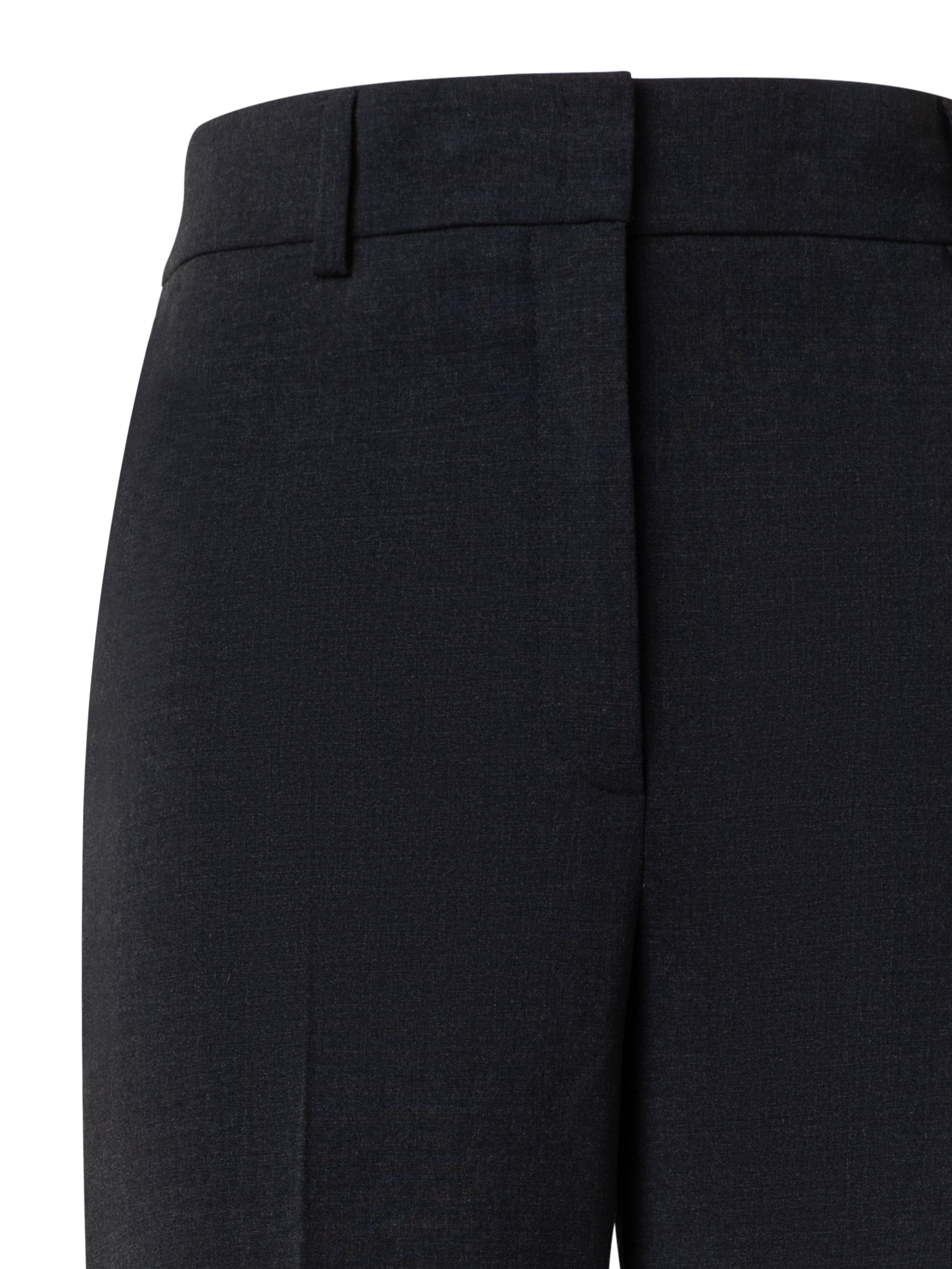 Designer Wide Straight Wool Stretch Double-Face Pants - neutral - grey