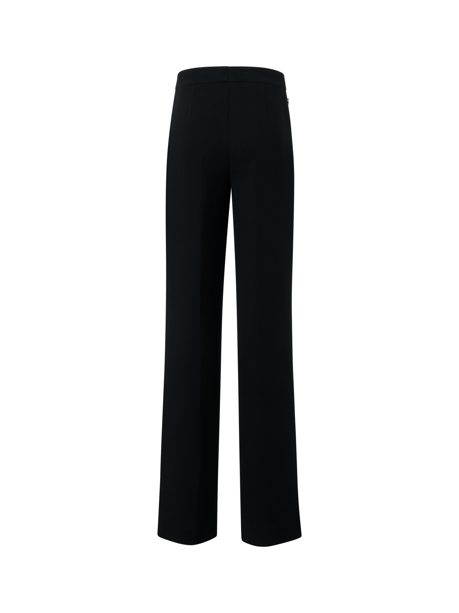 Designer Wide-Leg Wool Crêpe Double-Face Pants