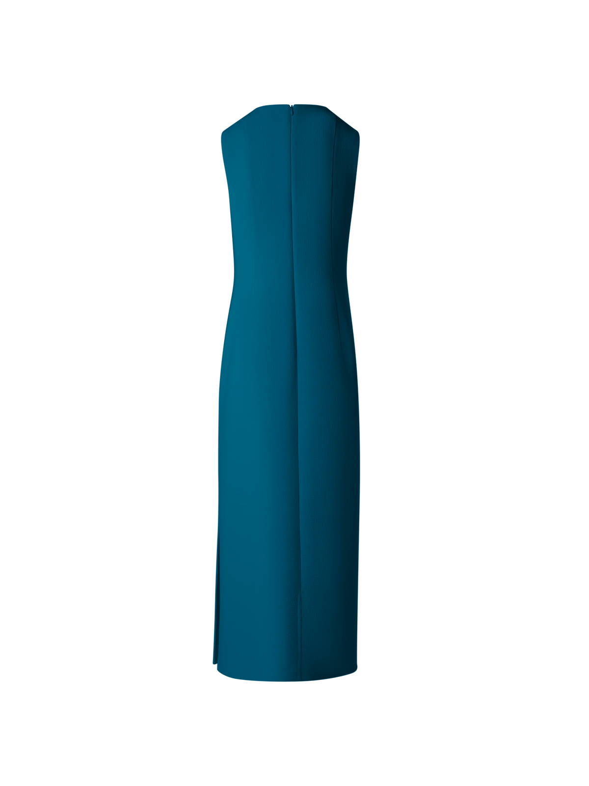 Designer Midi Sheath Dress in Wool Double-Face - green