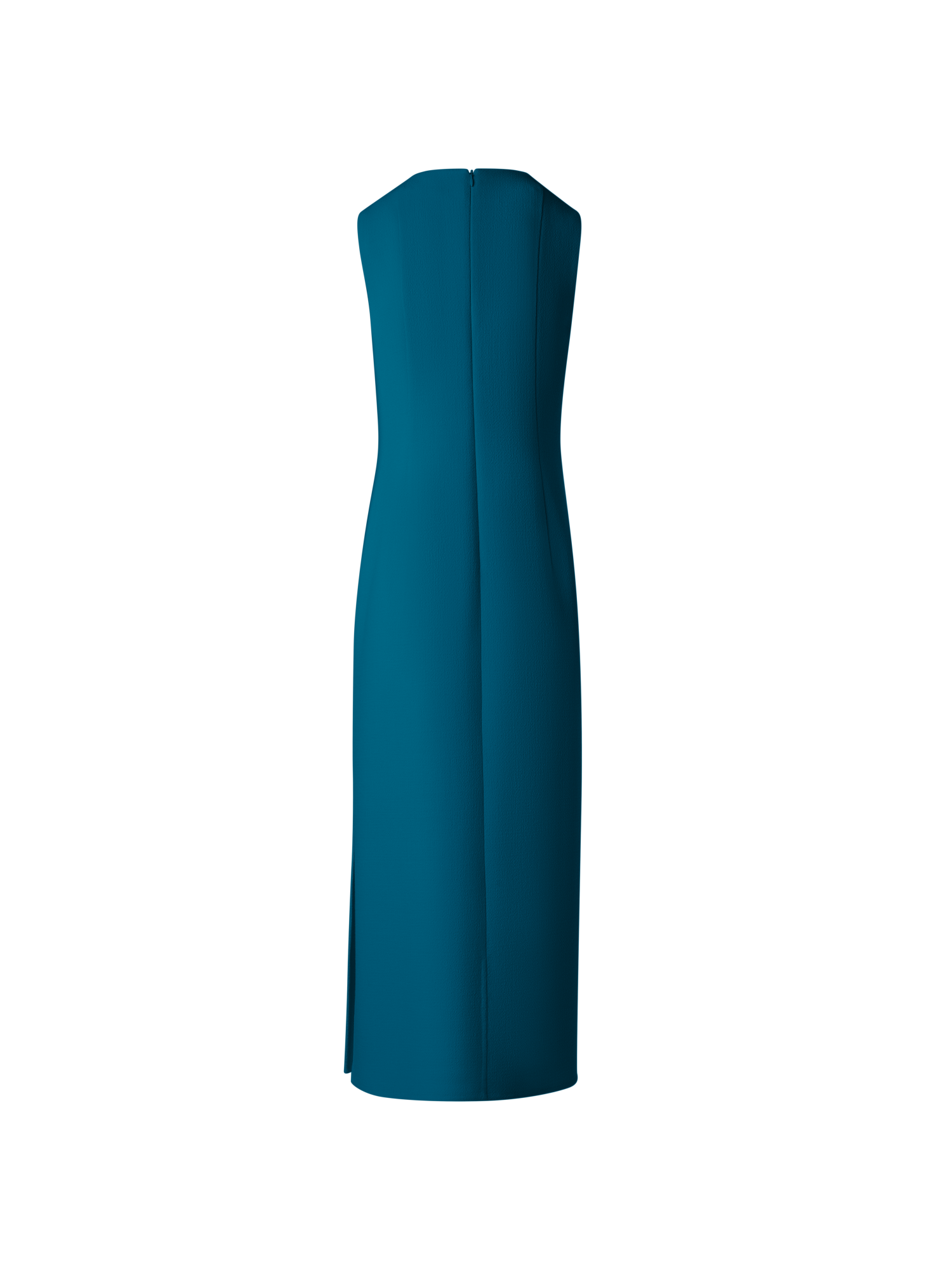 Designer Midi Sheath Dress in Wool Double-Face - green