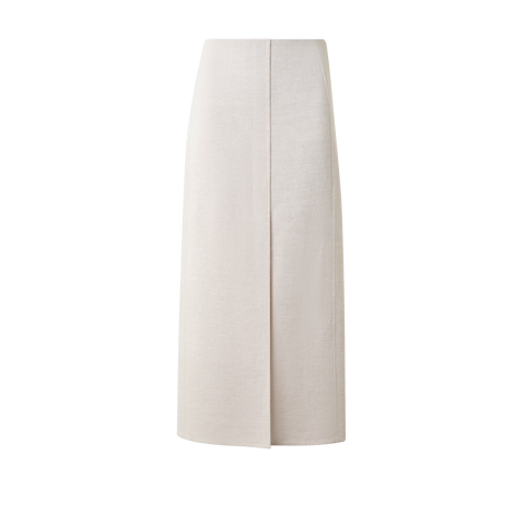 Midi Skirt in Linen Double-Face