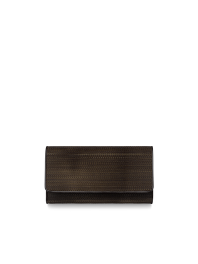 Designer Long Wallet in Horsehair - brown
